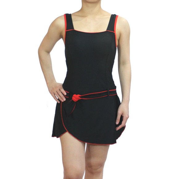 Women One Piece Skirted Swimwear Swimdress - Picture 1 of 2